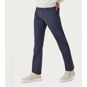 Canali Men’s Regular Fit Garment Dyed Blue 5-Pocket Pants Size 56/US 38